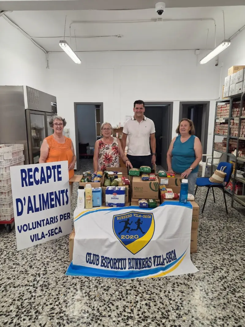 Lliurament dels aliments recollits al banc d'aliments de Vila-Seca